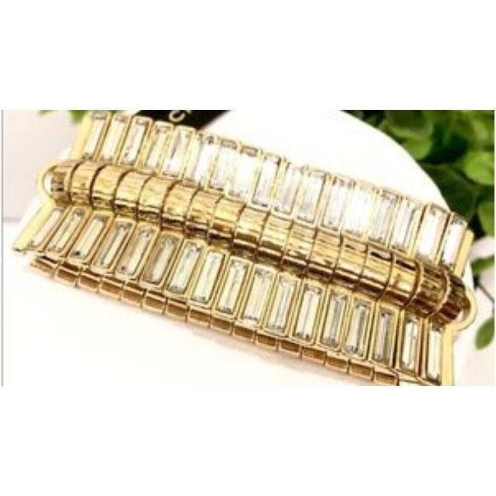 Banana Republic Women's Baguette Gold crystal Bracelet NWT 49